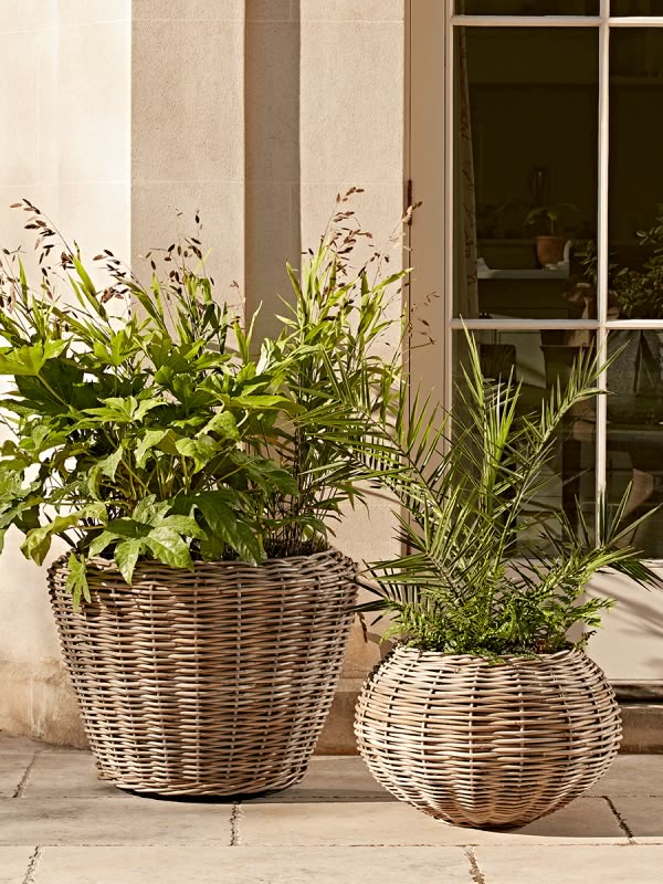 Wicker Plant Pot Planters